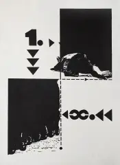 Jerzy Mazuś, d 1 do nieskończoności, 1973, linoryt, papier