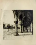 Jan Rubczak, Gotyckie podcienia, lata 1910?, akwaforta, papier