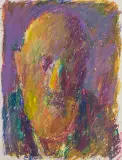 Jerzy Panek, Autoportret, 1998, pastel olejny, papier