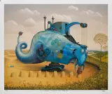Buldelier piaskownicowy Hesia 2 by Jacek Yerka, 2007, giclée, papier, sold Mar 2009