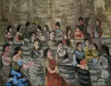 Alfred Aberdam, KAWIARNIA PARYSKA, 1938, olej, płótno