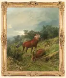 Ludwig Benno Fay, POKONANY RYWAL, olej, płótno