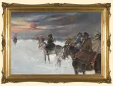 ODWRÓT WIELKIEJ ARMII SPOD MOSKWY by Jerzy Kossak, 1939, olej, tektura, sold Mar 2009