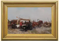 Józef Chełmoński, JARMARK NA KRESACH, 1883, olej, płótno