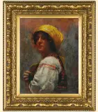 Edmond-Jean de Pury, DZIEWCZYNA Z BANATU, 1902, olej, deska