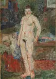 Jan Cybis, AKT STOJĄCY, przed 1950, olej, płótno