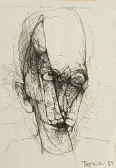 Zdzisław Beksiński, Bez tytułu, 1989, tusz pióro, papier