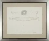 Jan Dobkowski, Karnawał w Rio, 1990, ołówek, papier kremowy