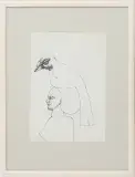 Kompozycja by Jan Lebensztejn, koniec lat 60-tych XX w., długopis, papier, sold Feb 2009
