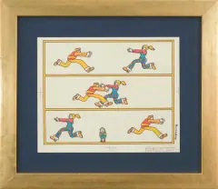 Andrzej Mleczko, Życie, przed 1973, tusz pióro, akwarela, papier