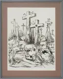 Zwycięstwo by Edward Dwurnik, 1985, sucha igła, papier, sold Jan 2009