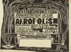 Waldemar Krygier, Plakat do spektaklu Akropolis, kwasoryt, papier