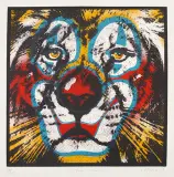 Edward Lutczyn, En face, 1981, serigrafia barwna, papier