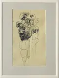 Les tiens by Jan Lebensztejn, długopis, papier kremowy, sold Jan 2009
