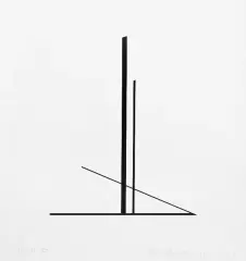 Kompozycja by Henryk Stażewski, 1984, serigrafia, karton, sold Jan 2009