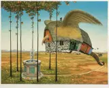 Domek przy źródle by Jacek Yerka, 2004, giclée, papier, sold Jan 2009