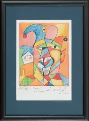 Leszek Rózga, Pajace, 2002, serigrafia barwna, papier