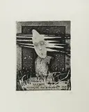 Stasys Eidrigevičius, Exlibris Vytaute Zilinskaite, 1980, akwaforta, akwatinta, papier
