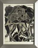 Stefan Suberlak, Chronisko 4, 1974, linoryt, papier
