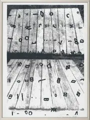Zapisy by Jan Tarasin, 1990, serigrafia, papier, sold Dec 2008