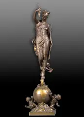 Augustin Moreau-Vauthier, FORTUNA, ok. 1880, brąz patynowany