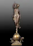 Augustin Moreau-Vauthier, FORTUNA, ok. 1880, brąz patynowany