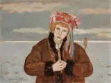ZIMOWA MELODIA by Vlastimil Hofman, 1925, olej, tektura naklejona na sklejkę, sold Dec 2008