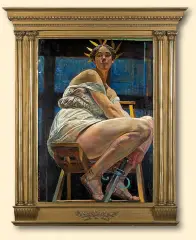 Jacek Malczewski, NIKE W PRACOWNI ARTYSTY, 1922, olej, tektura