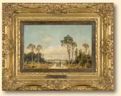 DROGA DO WSI by Aleksander Świeszewski, 1884, olej, karton na desce, sold Dec 2008