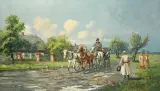 Władysław Bończa-Rutkowski, NA WSI, 1905, olej, płótno