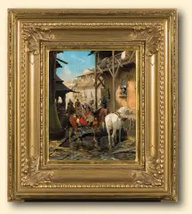Alfred Wierusz-Kowalski, ROZJAZD NA KWATERY ZA CZASÓW PASKA, 1875, olej, płótno