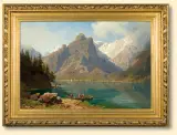 Ernst von Raven, WIDOK ALPEJSKI, przed 1874, olej, płótno