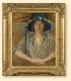 Olga Boznańska, PANI W KAPELUSZU Z KWIATAMI, lata 1925-1928