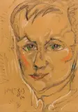 PORTRET MĘSKI, 6 X 1931 by Stanisław Ignacy Witkiewicz, pastel, papier, sold Dec 2008