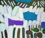 PEJZAŻ-ALASKA by Tadeusz Dominiku, 1994, olej, płótno, sold Dec 2008