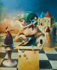 ZAZDROSNA KRÓLOWA by Tomasz Sętowski, 2008, olej, płótno, sold Dec 2008