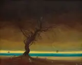BEZ TYTUŁU by Zdzisław Beksiński, 1975, olej, płyta pilśniowa, sold Dec 2008