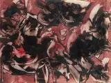 Alfred Lenica, ABSTRAKCJA, lata 60. XX w., gwasz, tusz, papier milimetrowy