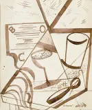 Henryk Stażewski, MARTWA NATURA, 1956, akwarela, papier