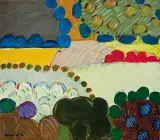 PEJZAŻ by Tadeusz Dominiku, 1994, olej, płótno, sold Nov 2008