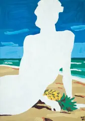 Marek Firek, KOBIETA Z ANANASEM, 2005, olej, płótno