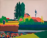 STAW W PYRACH by Jerzy Ryszard Zieliński, 1971, olej, płótno, offered Nov 2008