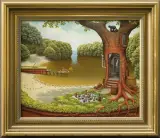 DOŻYWOTNIE WAKACJE by Jacek Yerka, 2008, akryl, płótno, sold Nov 2008