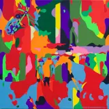 Dezintegracja konia, który bał się ludzi by Zdzisław Otello Horodecki, 2008, akryl, płótno, sold Oct 2008
