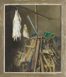 Grzegorz Moryciński, Na poddaszu, 1976, olej, płótno
