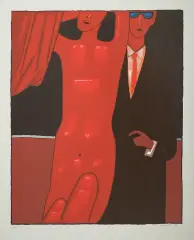 Jerzy Nowosielski, Portret ślubny, 1998, serigrafia barwna, papier