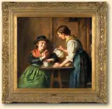 Emma von Müller, WIZYTA, olej, płótno