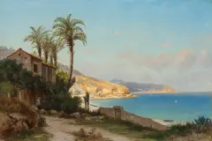 Józef Marszewski, Z WŁOSKIEGO WYBRZEŻA, 1870, olej, płótno