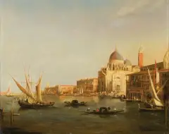 Axel Haig, CANALE GRANDE (WIDOK NA S. MARIA DELLA SALUTE), olej, płótno