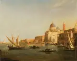 Axel Haig, CANALE GRANDE (WIDOK NA S. MARIA DELLA SALUTE), olej, płótno